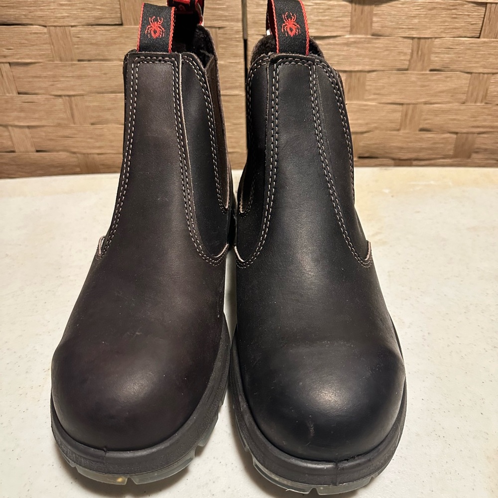 Redback Boot Men's Easy Escape Pull-On Chelsea Boot - Steel Toe Size 8 Men’s